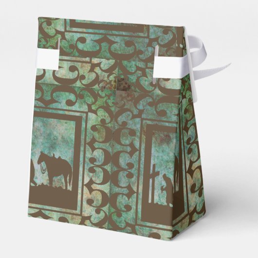 ウェスタンパーティーフェイスギフトボックスカウボーイ祈りの言葉 フェイバーボックス (裏面サイド)