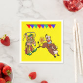 ウェスタンパーティーブルライダーアンドロデオピエロ スタンダードカクテルナプキン (インサイチュ)