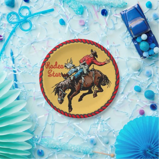 ウェスタンパーティーブロンクライディング紙プレート ペーパープレート (パーティー)