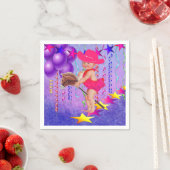 ウェスタンパーティーベビー女性のカーボーイオンスティックホースナプキン スタンダードカクテルナプキン (インサイチュ)