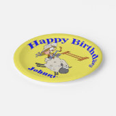 ウェスタンパーティーマットンブスティンカウボーイ女性のカーボーイKid ペーパープレート (アングル)