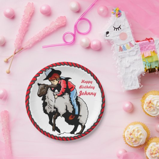 ウェスタンパーティーマットンブスティング紙プレート ペーパープレート (パーティー)