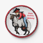 ウェスタンパーティーマットンブスティング紙プレート ペーパープレート (正面)