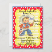 ウェスタンパーティーリトルカウボーイ誕生日招待状 招待状 (正面)
