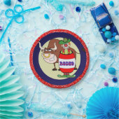 ウェスタンパーティーリトルロデオピエロアンドブル ペーパープレート (パーティー)