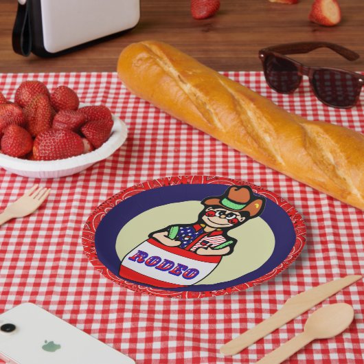 ウェスタンパーティーリトルロデオピエロインバレル ペーパープレート (ピクニック)