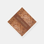 ウェスタンパーティーレザープリントナプキンス スタンダードカクテルナプキン (角)