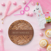 ウェスタンパーティーレザープリント紙プレート ペーパープレート (パーティー)