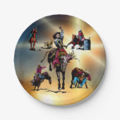 ウェスタンパーティーロデオイベント紙プレート ペーパープレート (正面)