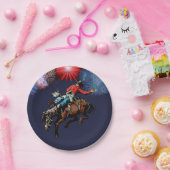 ウェスタンパーティーロデオカウボーイブロンクライダープレート ペーパープレート (パーティー)