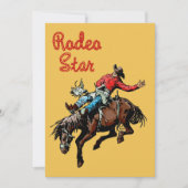 ウェスタンパーティーロデオカウボーイブロンクライダー 招待状 (正面)
