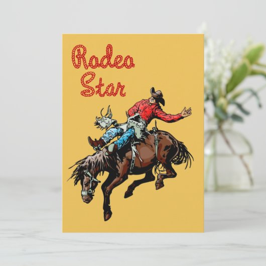 ウェスタンパーティーロデオカウボーイブロンクライダー 招待状 (スタンド正面)