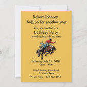 ウェスタンパーティーロデオカウボーイブロンクライダー 招待状 (裏面)