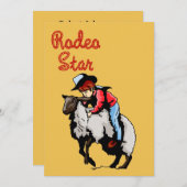 ウェスタンパーティーロデオカウボーイマットンバスター 招待状 (正面/裏面)