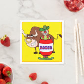 ウェスタンパーティーロデオピエロインバレルとブル スタンダードカクテルナプキン (インサイチュ)