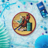 ウェスタンパーティー女性のカーボーイバレルレーシング紙プレート ペーパープレート (パーティー)