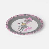 ウェスタンパーティー水玉模様マンガホース ペーパープレート (アングル)