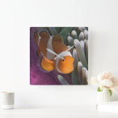 ウェスタンピエロアネモネフィッシュ スクエア壁時計 (ホーム)