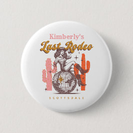 ウェスタンピンクカウガール ラストロデオ バチェロレッテパーティー 缶バッジ