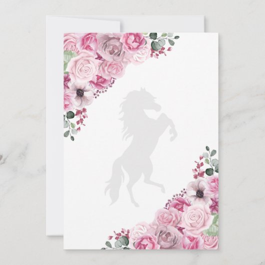 ウェスタンピンクチャロ日付を保存キンセアニラ 招待状 (裏面)