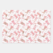 ウェスタンピンクロデオブーツウィズボーズブライダルシャワー ラッピングペーパーシート (正面2)