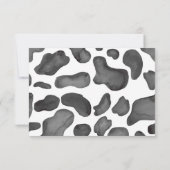 ウェスタンピンク女性のカーボーイベビーシャワー サンキューカード (裏面)