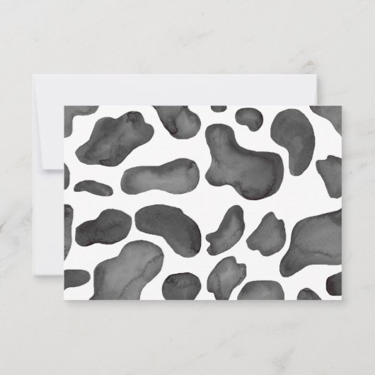 ウェスタンピンク女性のカーボーイベビーシャワー サンキューカード (裏面)