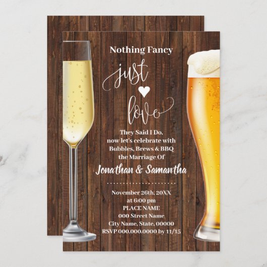 ウェスタンファンシーノーバブルブローズ&バーベキュー招待状 セーブザデート (正面/裏面)