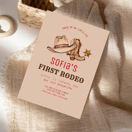 ウェスタンファースト女性のカーボーイ誕生日パーティー 招待状
