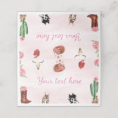 ウェスタンファースト女性のカーボーイ誕生日座席表 プレイスカード (外部開封)