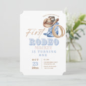 ウェスタンファースト誕生日カウボーイパーティーボーイ 招待状 (スタンド正面)