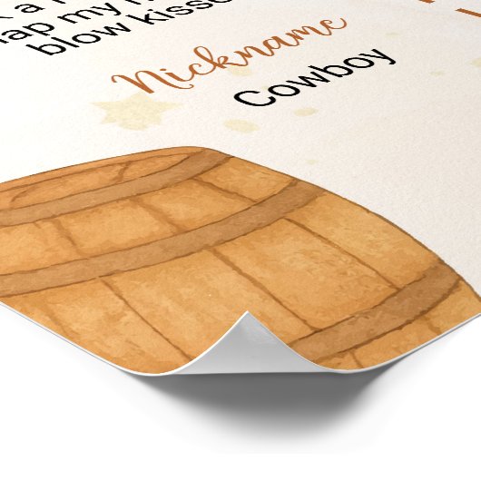 ウェスタンファースト・ロデオカウボーイ誕生日マイルストーン ポスター (角)