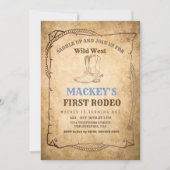 ウェスタンファースト・ロデオ誕生日パーティー 招待状 (正面)
