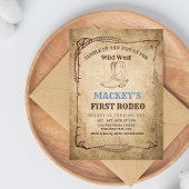 ウェスタンファースト・ロデオ誕生日パーティー 招待状