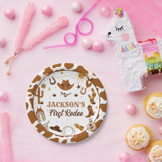ウェスタンファースト・ロデオ1歳の誕生日 ペーパープレート (パーティー)