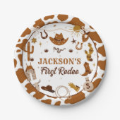 ウェスタンファースト・ロデオ1歳の誕生日 ペーパープレート (正面)