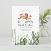 ウェスタンファースト・ロデオ・カウボーイ誕生日パーティー 招待状 (スタンド正面)
