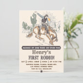 ウェスタンファースト・ロデオ・カウボーイ1st誕生日 招待状 (スタンド正面)