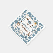 ウェスタンファースト・ロデオ・ボーイ1stバースデーブルーナプキン スタンダードカクテルナプキン (角)