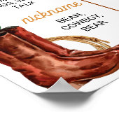 ウェスタンファーストRodeoカウボーイ誕生日マイルストーンサイン ポスター (角)