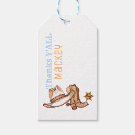 ウェスタンファーストRodeoバースデーパーティー紙プレート ギフトタグ