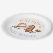 ウェスタンファーストRodeoバースデーパーティー紙プレート ペーパープレート (アングル)