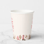 ウェスタンファーストRodeoワイルドウェストカウボーイピンク誕生日 紙コップ (右)