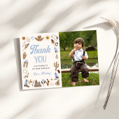 ウェスタンファーストRodeoワイルドウェストカウボーイブルー誕生日 サンキューカード