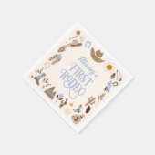 ウェスタンファーストRodeoワイルドウェストカウボーイブルー誕生日 スタンダードカクテルナプキン (角)