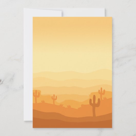 ウェスタンファーストRodeoワイルドウェストカウボーイ誕生日 招待状 (裏面)