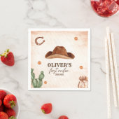 ウェスタンファーストRodeoワイルドウェストカウボーイ1st誕生日 スタンダードカクテルナプキン (インサイチュ)