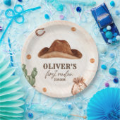 ウェスタンファーストRodeoワイルドウェストカウボーイ1st誕生日 ペーパープレート (パーティー)