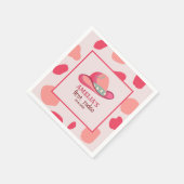 ウェスタンファーストRodeoワイルドウェスト女性のカーボーイ1st誕生日 スタンダードカクテルナプキン (角)