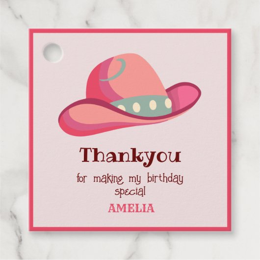 ウェスタンファーストRodeoワイルドウェスト女性のカーボーイ1st誕生日 フェイバータグ (正面)